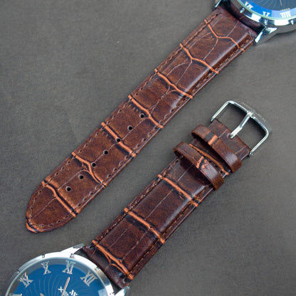 XENLEX Waterproof Luxury Quartz Watch for Men with Scratch-Resistant Glass and Leather Straps in Wooden Box