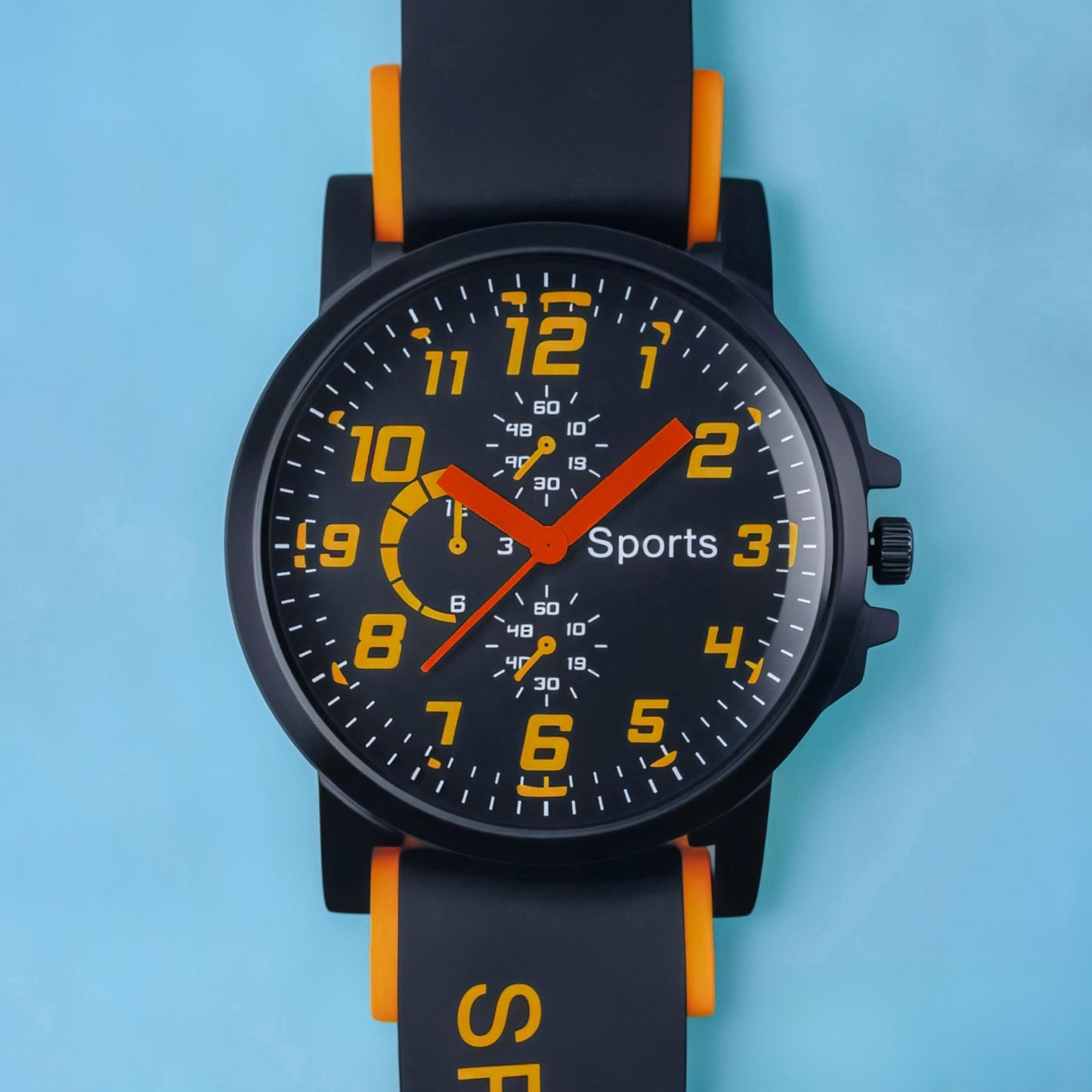 Stylish Waterproof Sports Quartz Watch – Scratch-Resistant Glass, Silicone Strap + Transparent Gift Box