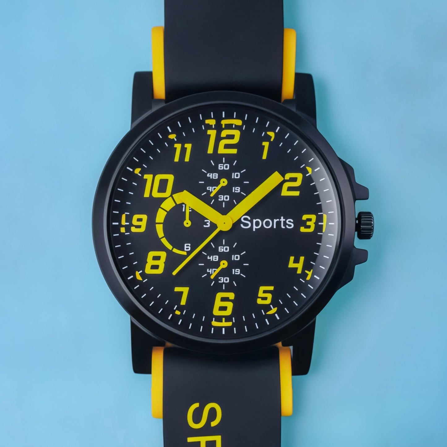 Stylish Waterproof Sports Quartz Watch – Scratch-Resistant Glass, Silicone Strap + Transparent Gift Box